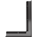 Вентиляционная решетка Люфт угловая правая черная 60