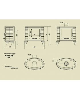 Печь-камин Kratki Koza/K8 чугунная-foto2