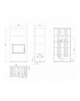 Каминокомплект FLOKI в облицовке OXIDE BIANCO-foto7