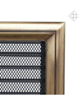 Вентиляционная решетка 17х17 Оскар латунь с жалюзи-foto2