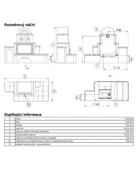 Печь-камин ABX Pegas кафельная (коричневая)-foto4