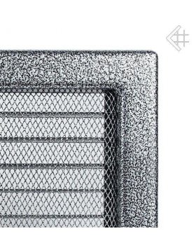 Вентиляционная решетка 22х45 черная/хром пористая с жалюзи-foto2