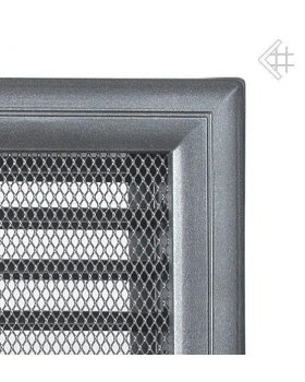 Вентиляционная решетка 17х17 Оскар графитовая с жалюзи-foto2