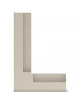 Вентиляционная решетка Люфт угловая/9*40 см левая бежевая-foto3