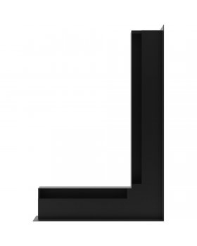 Вентиляционная решетка Люфт угловая/6*40 см правая черная-foto3