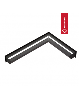 Решётка Kratki Luft 547х766х120 угловая правая черная 45S