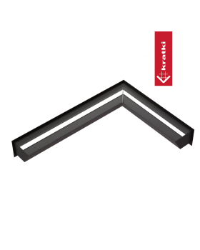 Решётка Kratki Luft 547х766х120 угловая правая черная 45S