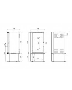 Печь-камин DEFRO HOME ORBIS LOG, 9кВт-foto4