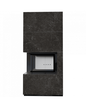 Каминокомплект FLOKI в облицовке NATURALI NERO GRECO, угловое стекло слева-foto3