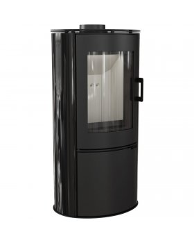 Печь-камин Kratki KOZA/AB/S/DR/KAFEL/CZARNY дровяная