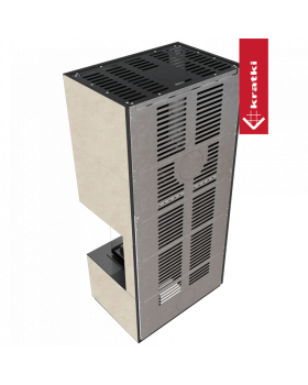 Каминокомплект FLOKI в облицовке FOKOS SALE, угловое стекло справа-foto5