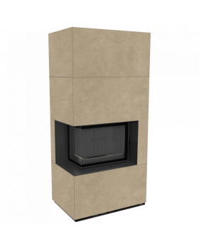 Каминокомплект FLOKI в облицовке FOKOS RENA, угловое стекло слева-foto3