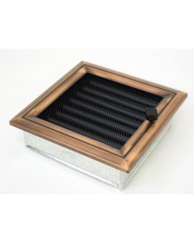 Вентиляционная решетка 17х17 Оскар медь с жалюзи