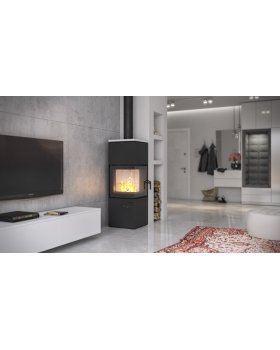 Печь-камин DEFRO HOME QUADROOM, 9,6 кВт, белая сталь-foto3