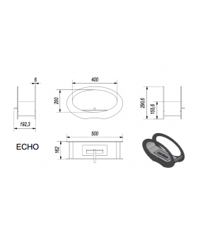 Настольный биокамин Kratki ECHO, TUV (черный)-foto2