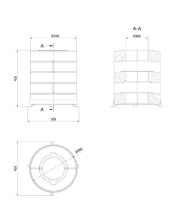 Комплект бетонных теплоаккумулирующих дисков d-150мм (10 шт., 5 слоев, V2)-foto4