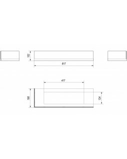 Стекло декоративное для биокамина DELTA/L/700-foto2