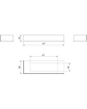 Стекло декоративное для биокамина DELTA/L/700-foto2