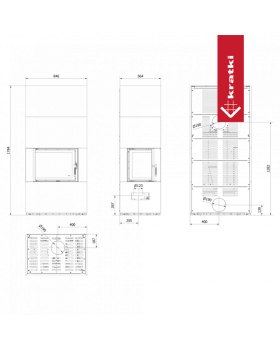 Каминокомплект FLOKI в облицовке NATURALI PIETRA DI SAVOIA GRIGIA BOCCIARDATA, угловое стекло слева-foto6