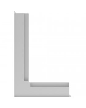 Вентиляционная решетка Люфт угловая/6*40см левая белая-foto3