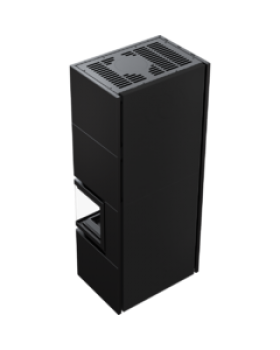 Каминокомплект Kratki SIMPLE Box черный с топкой BS, правый угол-foto6