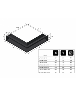 Решётка Kratki Luft 40х80х120 угловая правая черная 45S-foto6