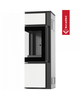 Дровяная стальная печь TORA/S 8 кВт белая-foto5