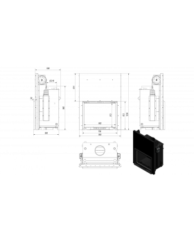 Топка с водяным контуром AMELIA/PW/24/G/W, гильотина-foto2