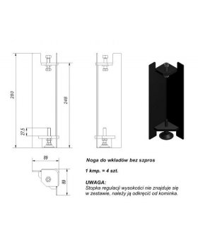 Подиум под топки BS, Mila, Mila PW, Basia, Aquario, Natala, Ala-foto2