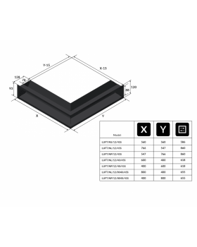 Решётка Kratki Luft 547х766х120 угловая правая черная 45S-foto6