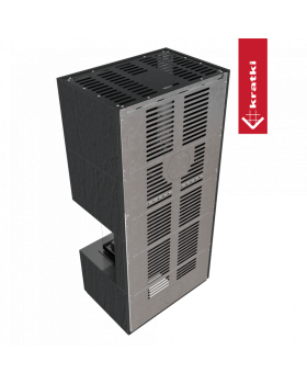 Каминокомплект FLOKI в облицовке NATURALI ARDESIA NERO A SPACCO, угловое стекло справа-foto5