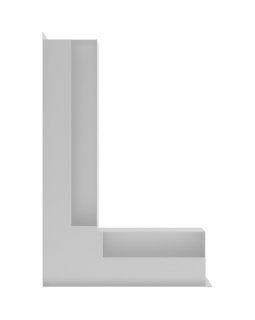 Вентиляционная решетка Люфт угловая/9*40 см левая белая-foto3