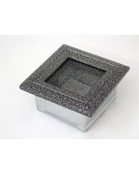 Вентиляционная решетка 11х11 Оскар черная/хром