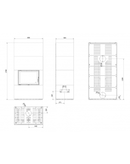 Каминокомплект FLOKI в облицовке CEMENTO GRIGIO BOCCIARDATA-foto3