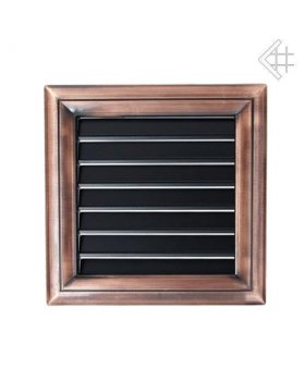 Вентиляционная решетка Оскар медь с воздушной системой с жалюзи 17х17