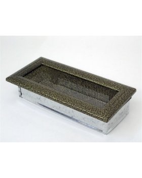 Вентиляционная решетка 11х32 Оскар черная/латунь