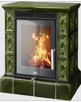 Печь-камин ABX HELVETIA NI, кафельный цоколь - вставка York NI-foto2