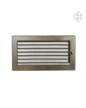 Вентиляционная решетка 17х30 черная/латунь пористая с жалюзи