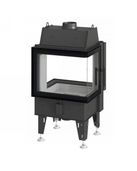 Дровяная топка BeF Twin 7 CP-CP/CL-CL с черной рамкой-foto2