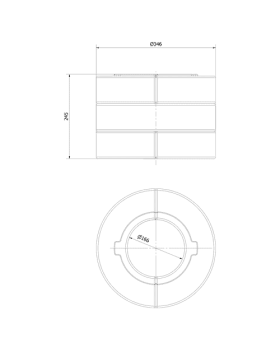 Комплект бетонных теплоаккумулирующих дисков d-150мм (6 шт., 3 слоя, V2)-foto3