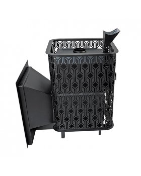 Чугунная печь Венеция 22 ГАЗ Закрытая каменка из нержавеющей стали-foto2