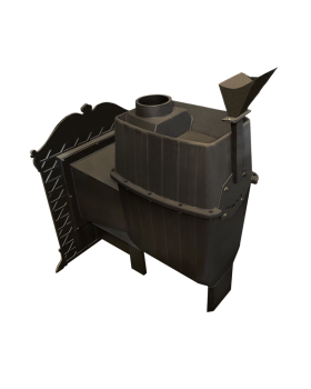 Печь для бани Verona 50 ЗК-нерж, в КАМЕННОЙ ОБЛИЦОВКЕ-foto2