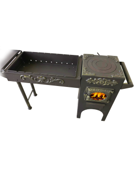 Кухня-мангал ДТ-3 стекло ЭКСКЛЮЗИВ-foto2