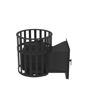 Печь-Камин для бани Воевода-ФЛАГМАН 20 сетчатый кожух-foto6