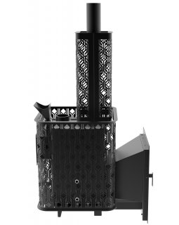 Чугунная печь Verona 18 ГАЗ Закрытая каменка из нержавеющей стали-foto4