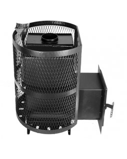 Печь Тундра-16 со стеклом сетчатый кожух Закрытая каменка-foto6