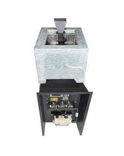 Чугунная печь Verona 26 ГАЗ Закрытая каменка Aisi-304 облицовка Тальк-foto4