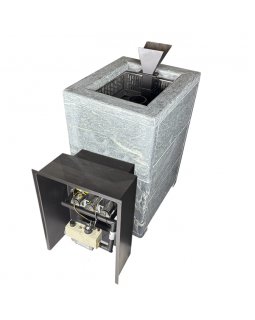 Чугунная печь Verona 18 ГАЗ Закрытая каменка Aisi-304 облицовка Тальк-foto8