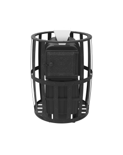 Печь-Камин для бани Воевода 20 Д-2 сетчатый кожух Закрытая каменка-foto3