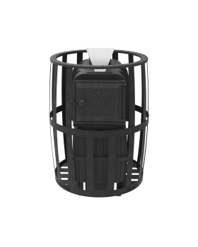 Печь-Камин для бани Воевода 20 Д-2 сетчатый кожух Закрытая каменка-foto2